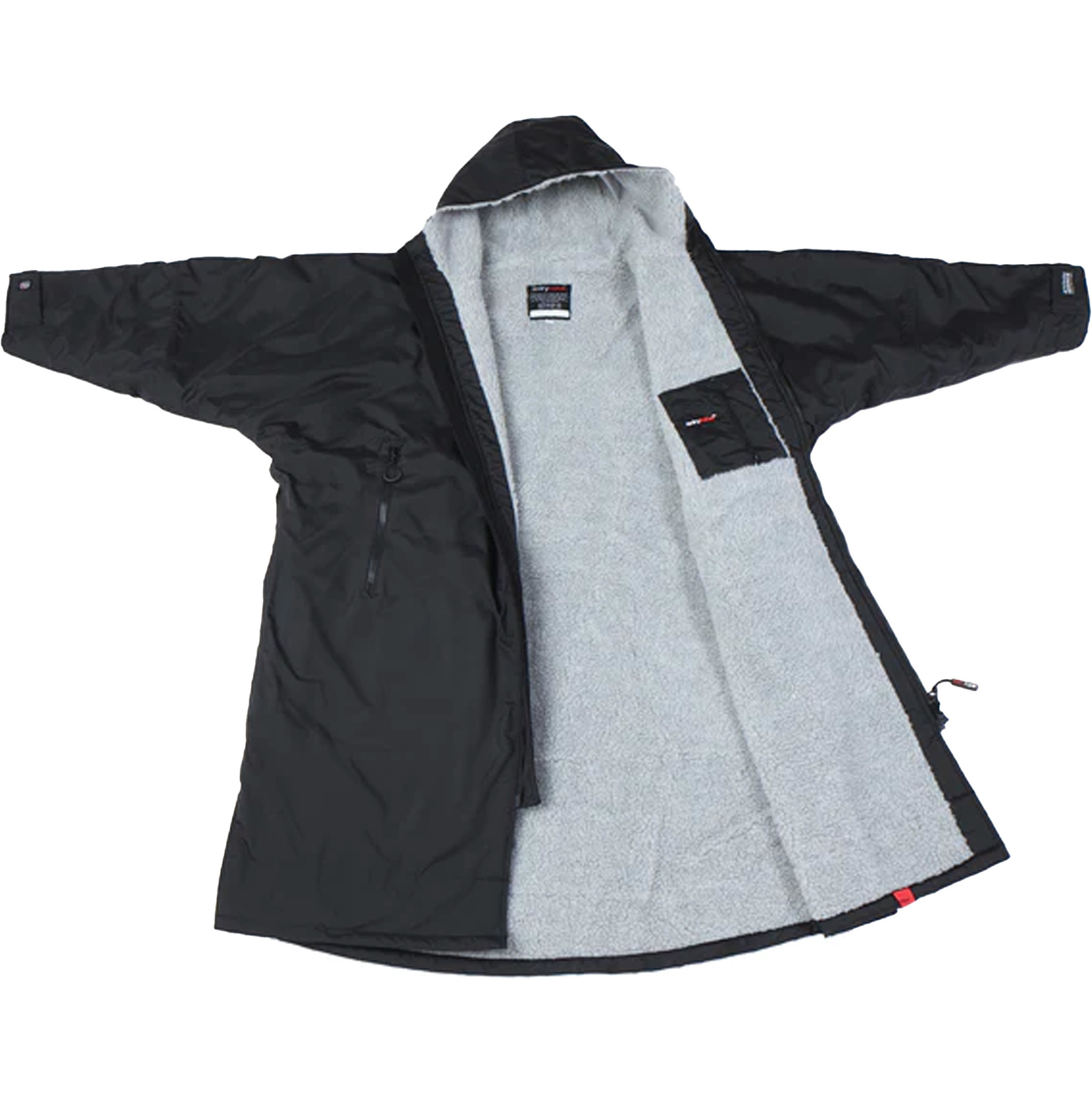 2026 Dryrobe Advance Roupão De Troca De Roupa De Manga Comprida DALSV3 - Black / Cinza